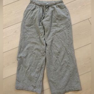 wide leg grey sweats